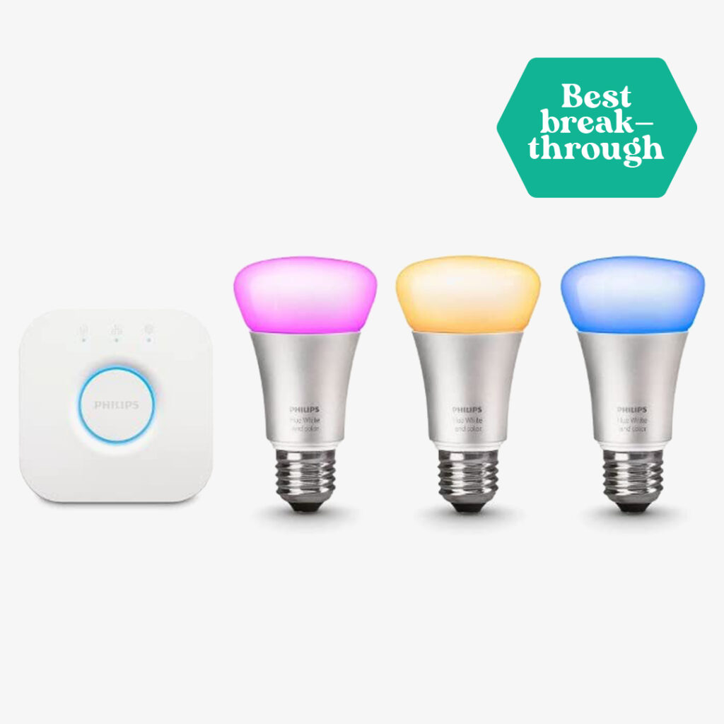 Philips Hue White and Color Ambiance A19 60W Equivalent Smart Bulb