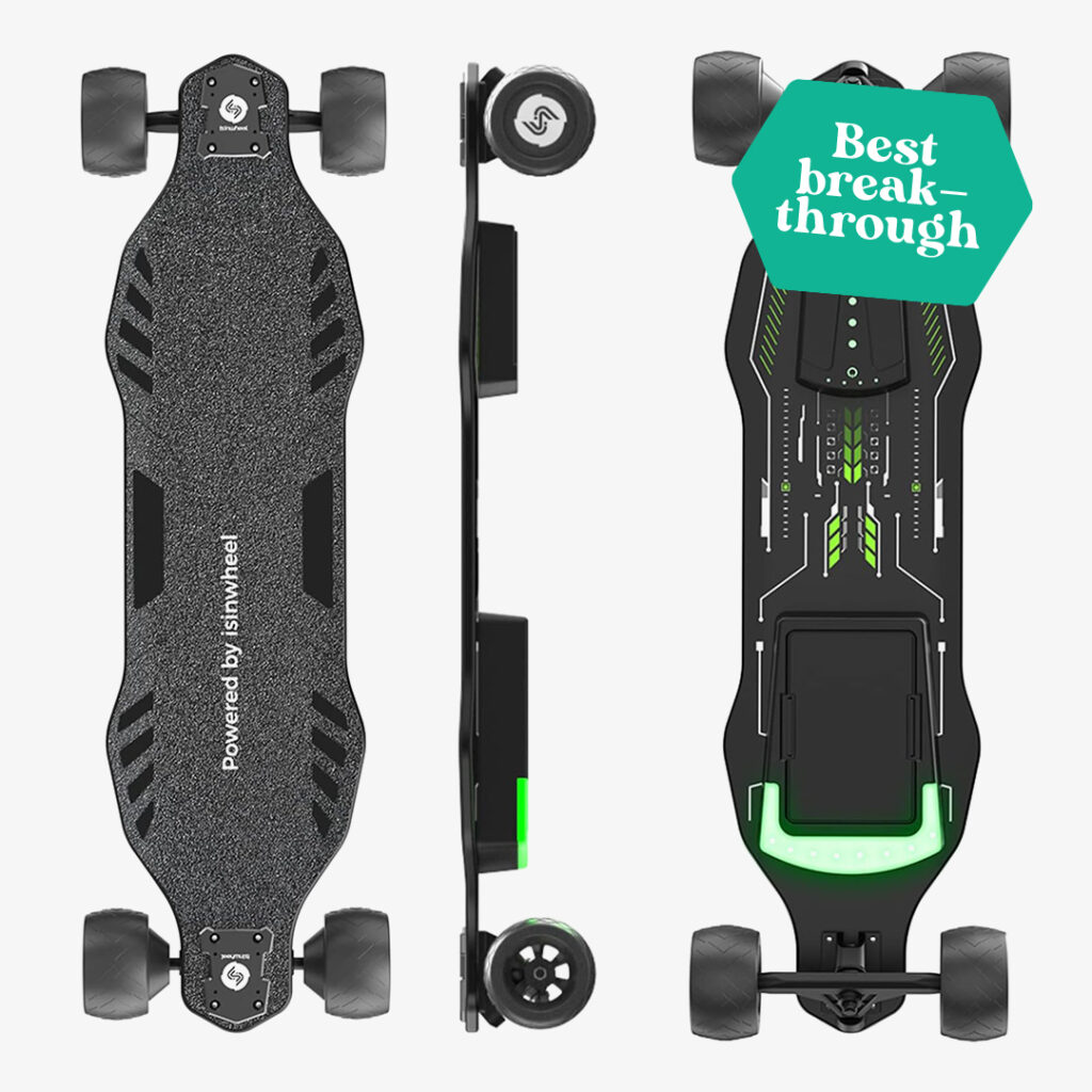 BestThrough Isinwheel V8 Electric Skateboard with Remote 1200W Brushless Motor