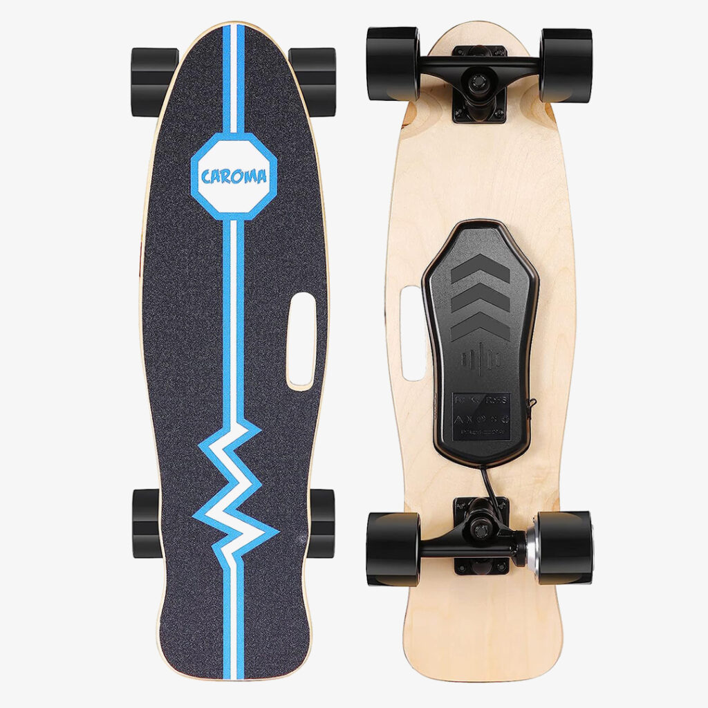 Caroma Electric Skateboard 350W Electric Skateboard with Wireless Remote Control for Adult Teens 12.4MPH Top Speed 8 Miles Max Range 1