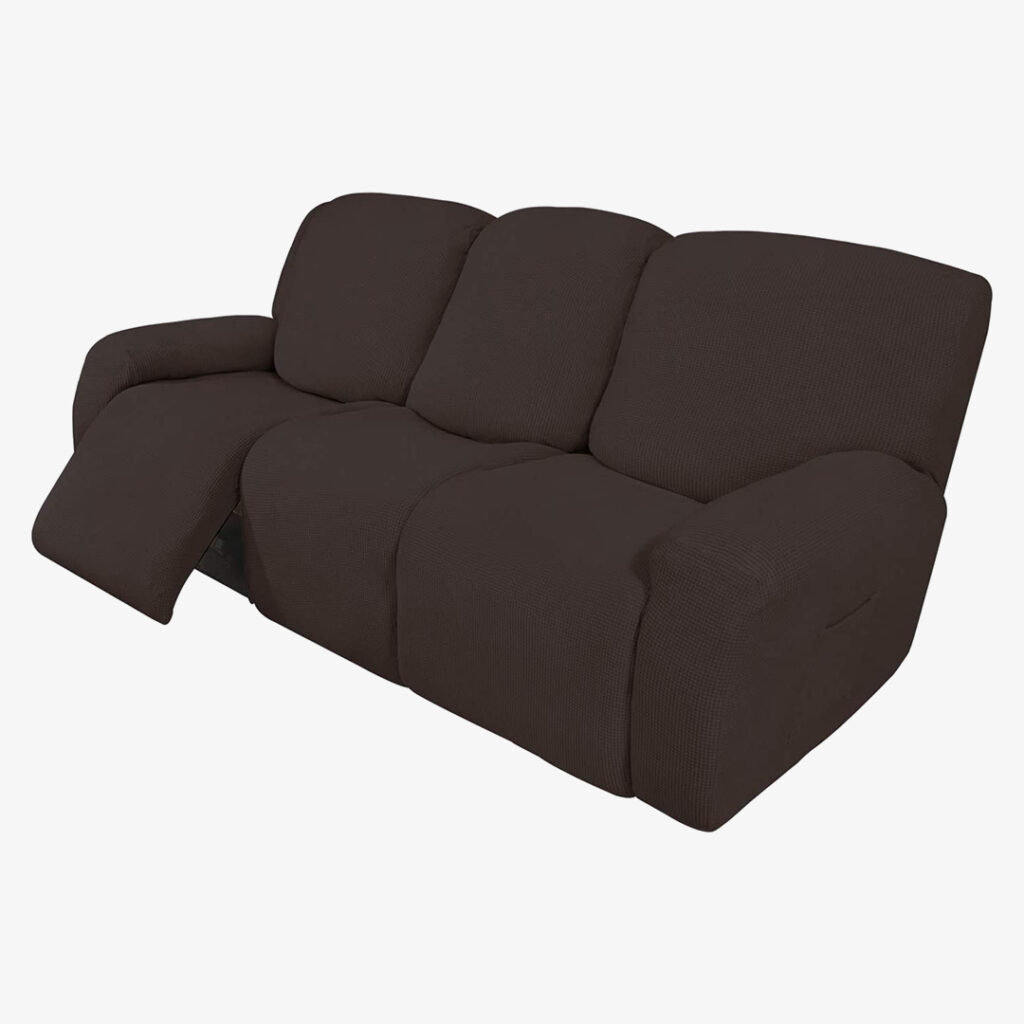 Cotton Fabric Sofas : Easy-Going 8 Pieces Recliner Sofa
