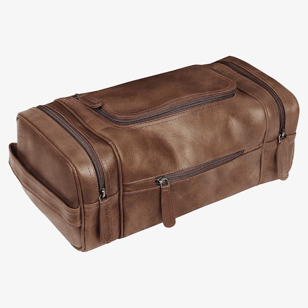 best toiletry travel bag : Elizo Leather Toiletry Bag
