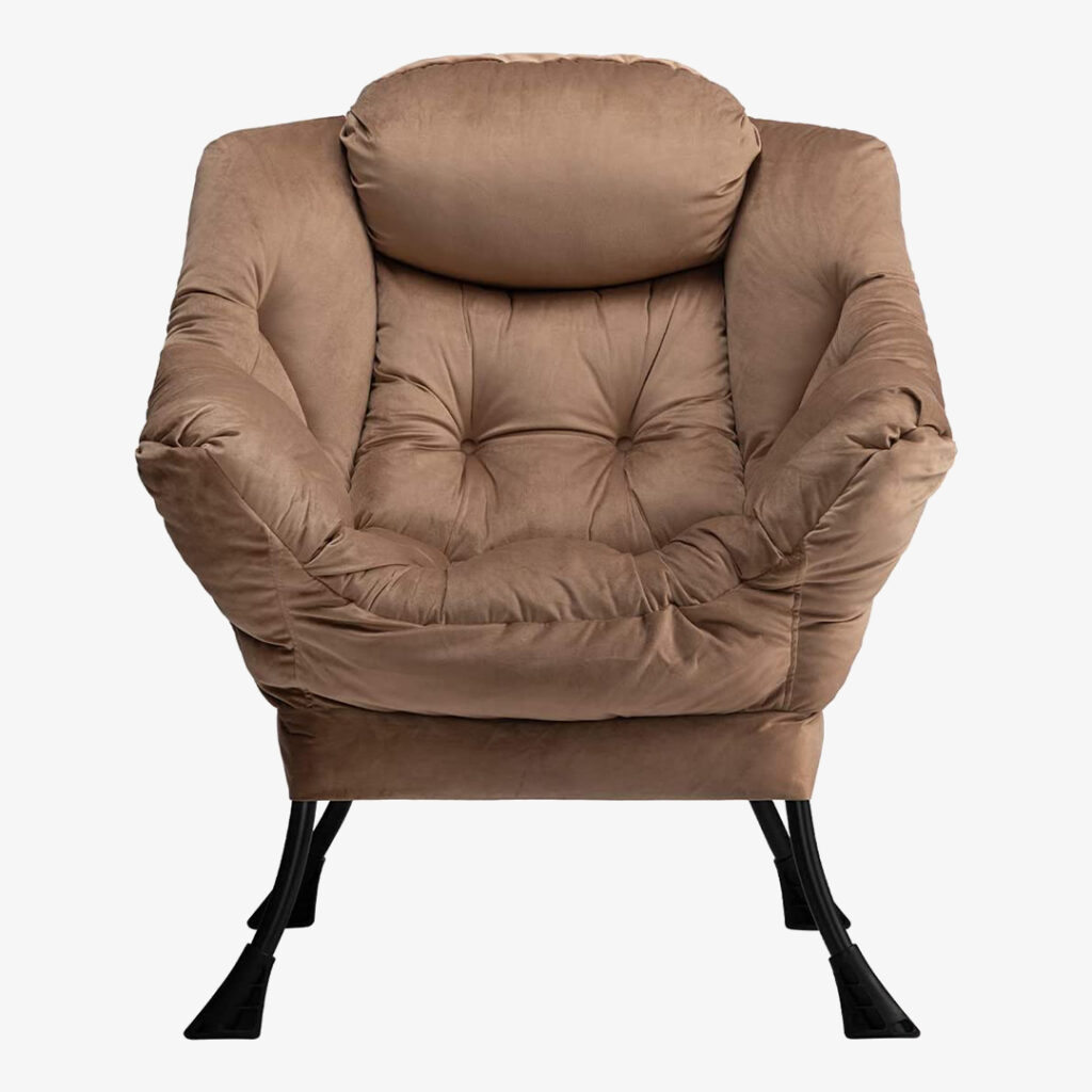 Chaise Lounge Sofa : HollyHOME Modern Velvet Fabric Lazy Chair