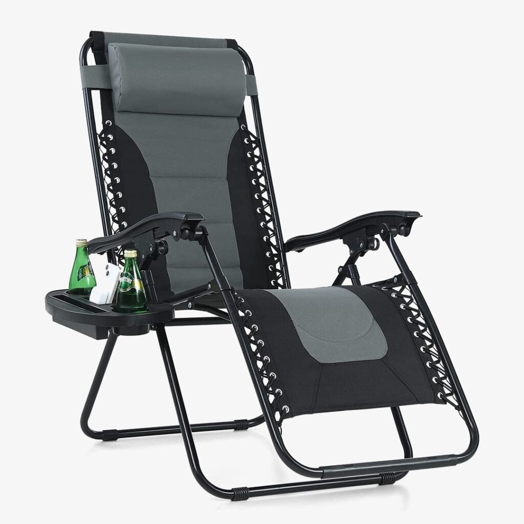 MAISON ARTS Padded Zero Gravity Lawn Chair Anti Gravity Lounge Chair