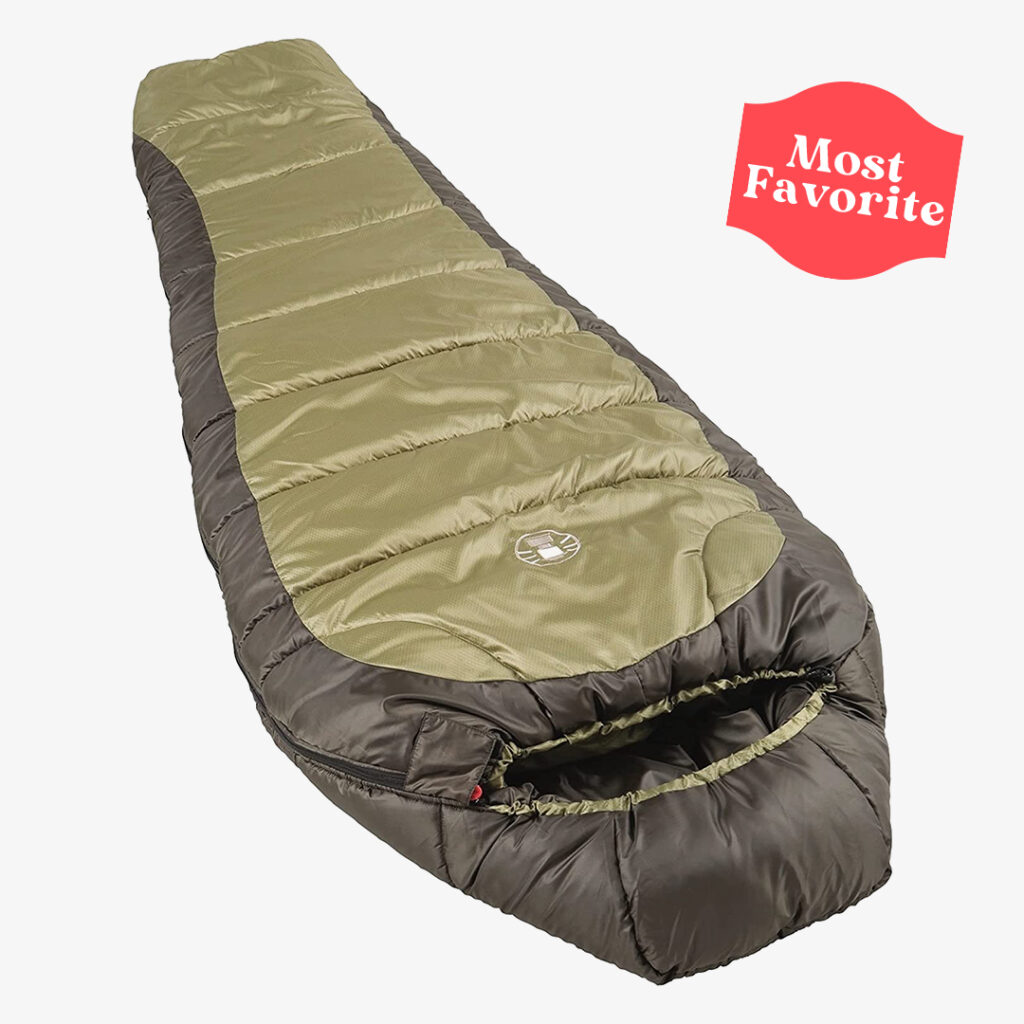 sleeping bag liner: Coleman North Rim Cold-Weather Mummy Sleeping Bag