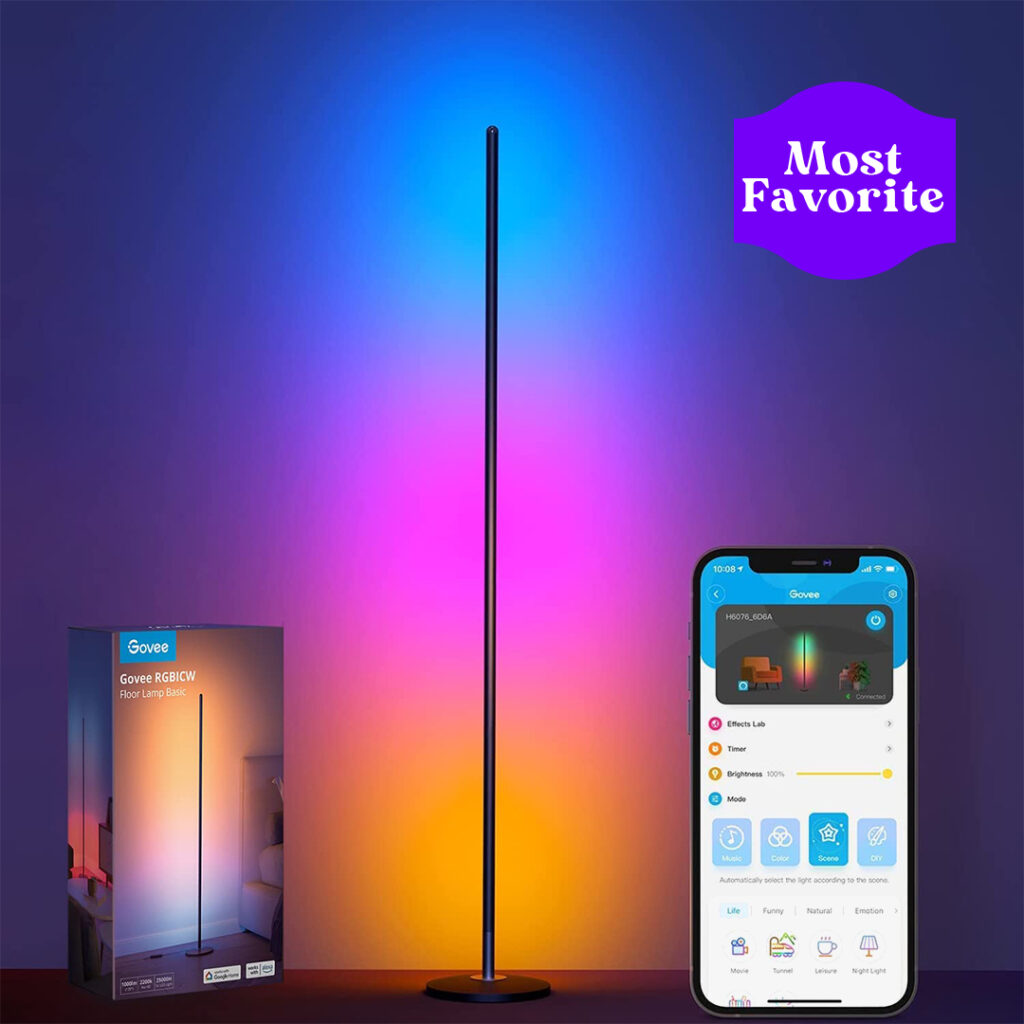 Govee RGBIC Floor Lamp, LED Corner Lamp Works with Alexa
