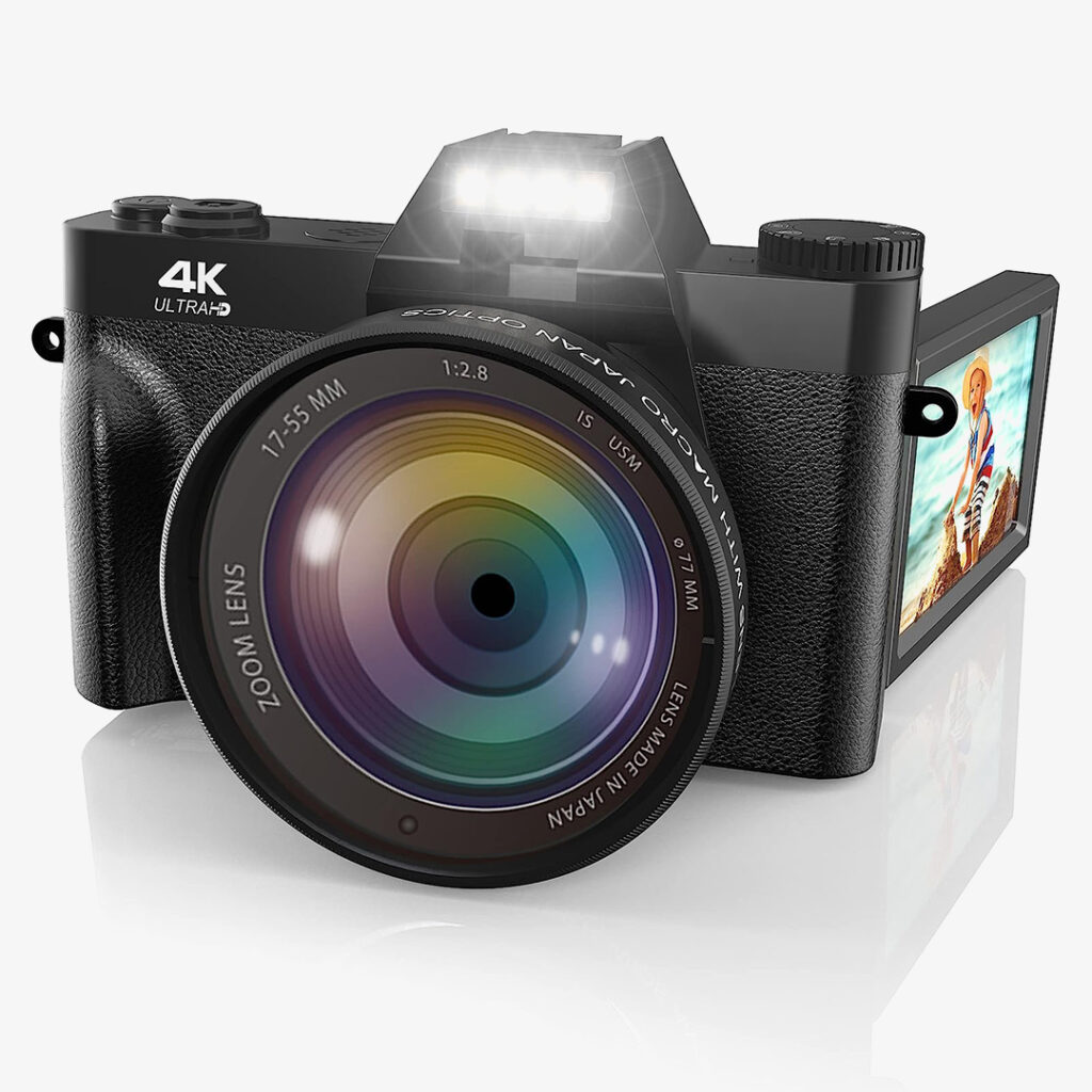 Schmidt Spiele Vlogging Camera, 4K Digital Camera
