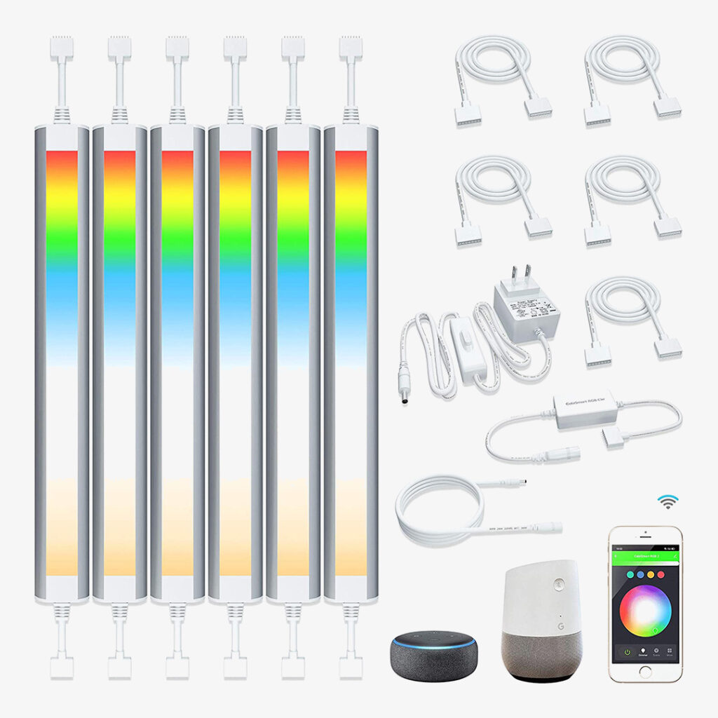 Smart Under Cabinet Lighting Strip Lights White & Color with Alexa Google