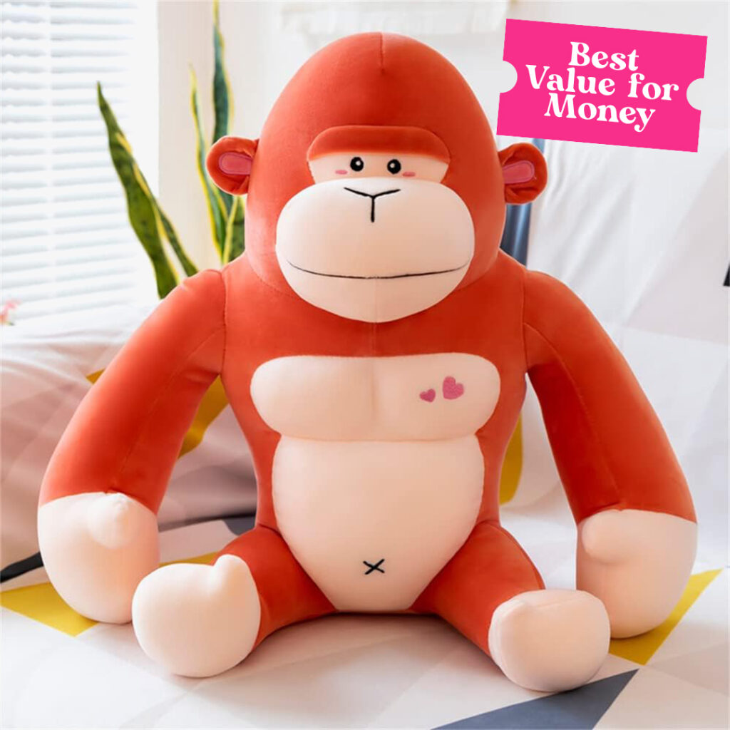 LEHU Gorilla Plush Stuffed Animals, Soft Stuffed Gorilla Plush Toy