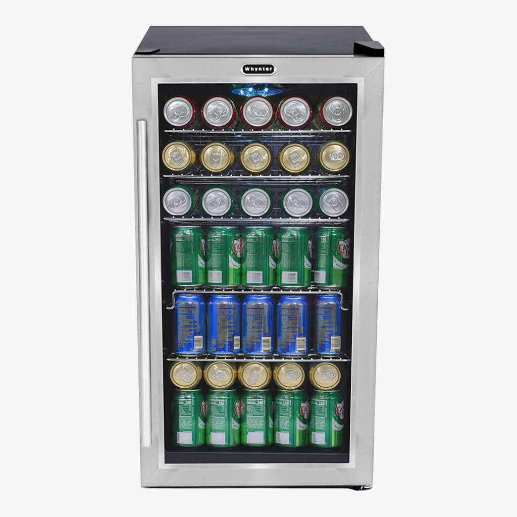 Whynter BR 130SB Beverage Refrigerator with Internal Fan