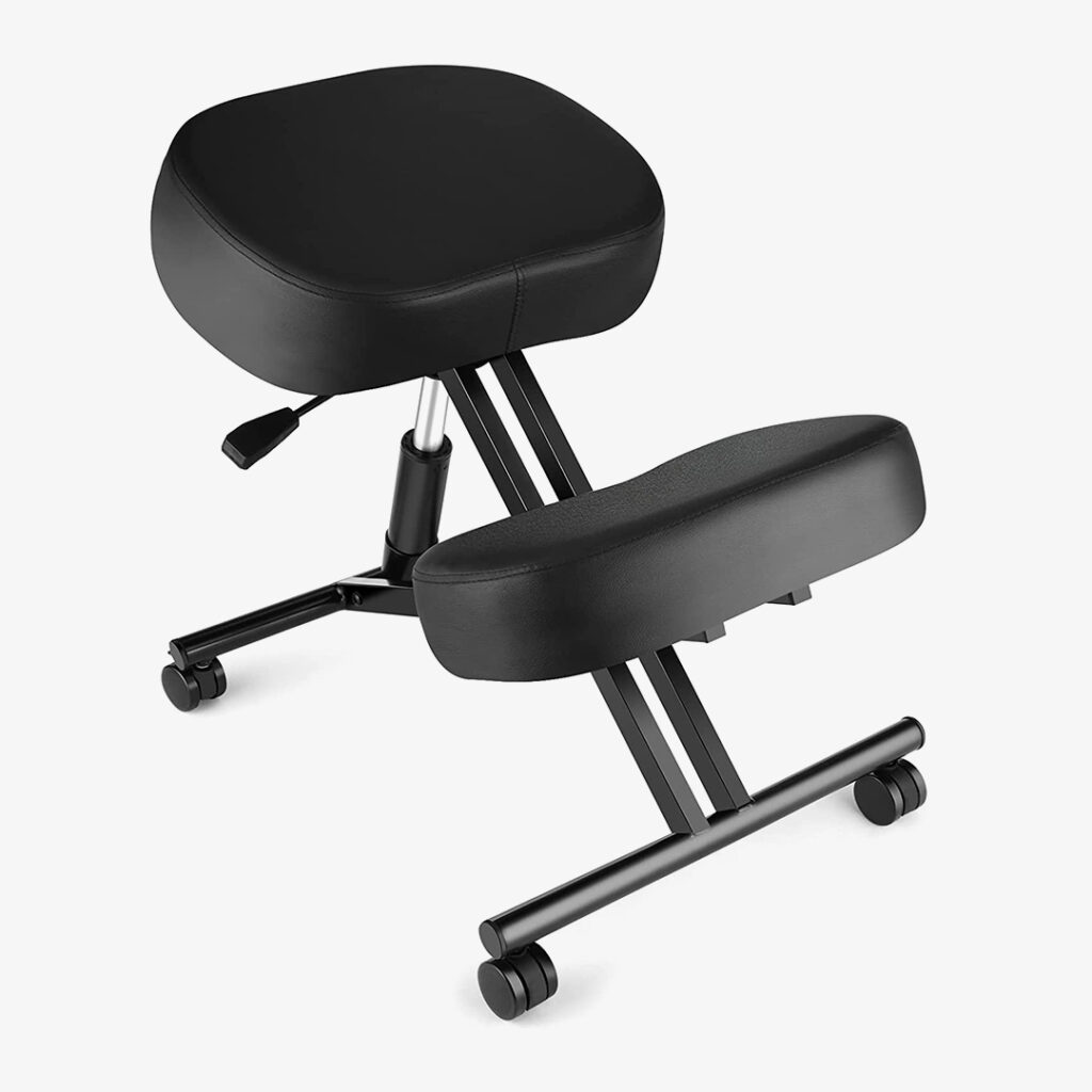 bathwa faux leather ergonomic kneeling chair