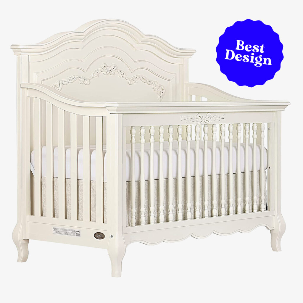 Evolur Aurora 5-In-1 Convertible Crib In Ivory Lace