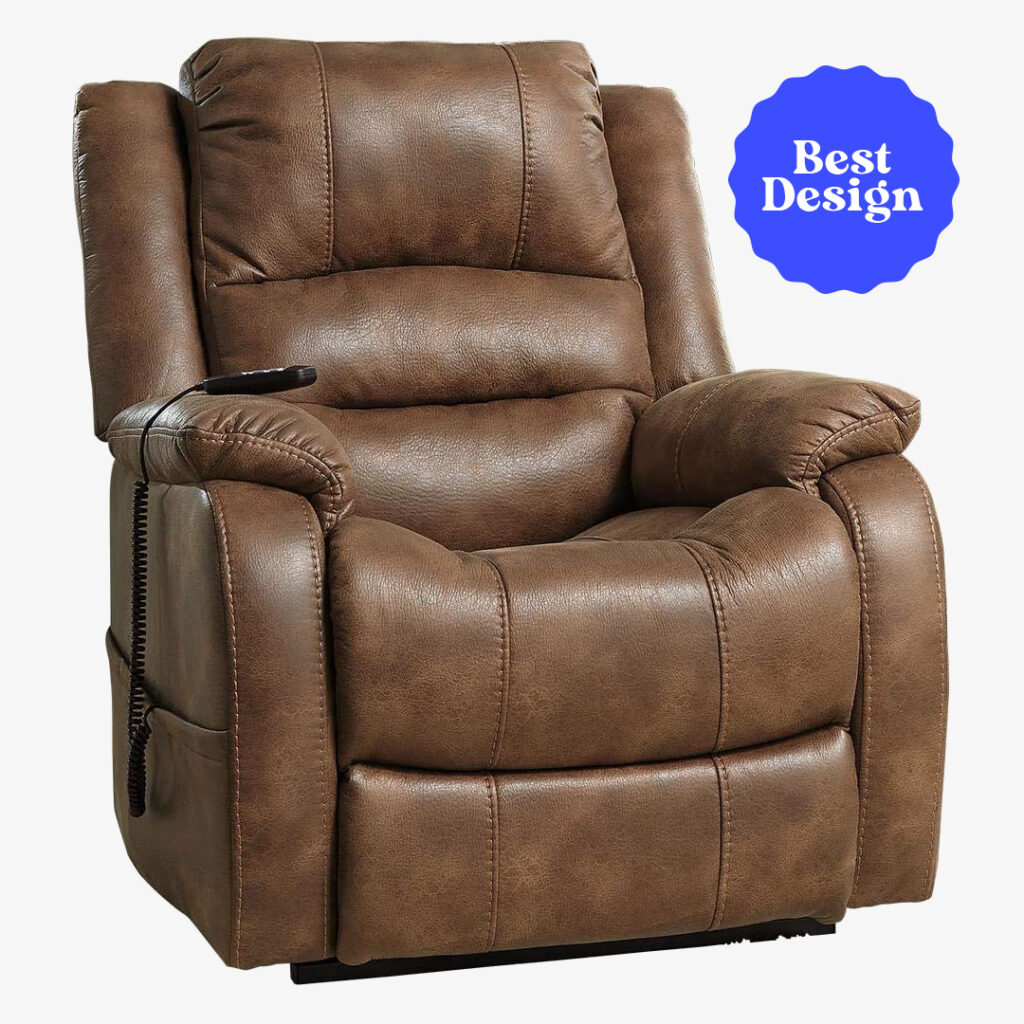 Signature Design by Ashley Yandel Faux Leather Electric Power Lift Recliner