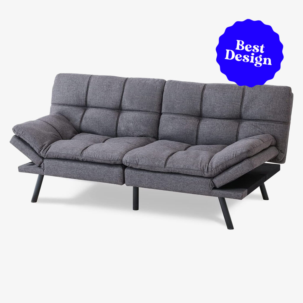 canvas sofa: opoiar fabric futon sofa bed