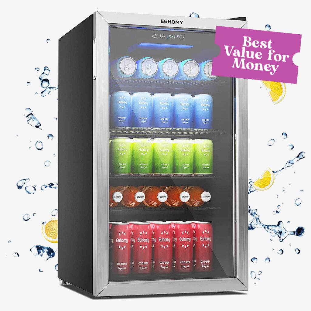 best value for money EUHOMY Beverage Refrigerator and Cooler