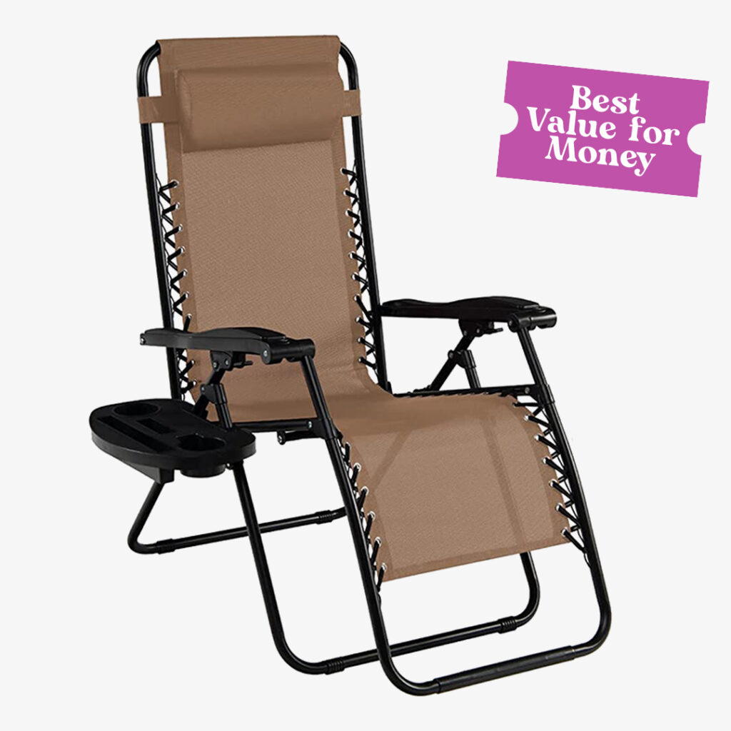 Goplus Zero Gravity Chair, Adjustable Folding Reclining Lounge Chair