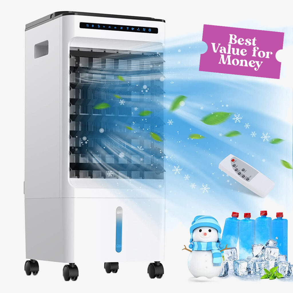 best value for money Laluztop Portable Air Conditioners 4 IN 1 Evaporative Air Cooler with Remote