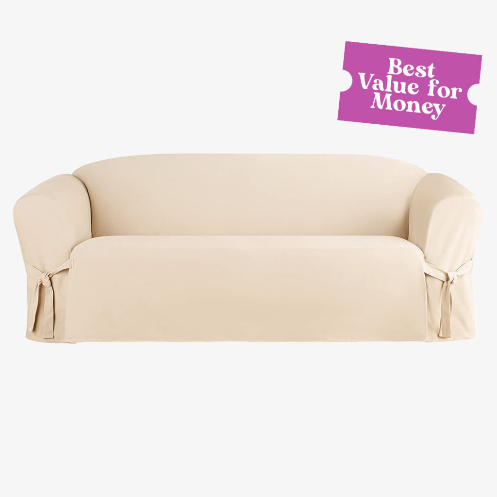 canvas sofa: surefit duck cotton solid sofa