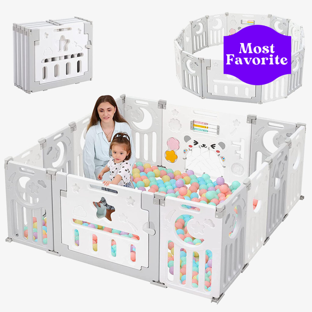 baby playpens: dripex foldable playpen for babies