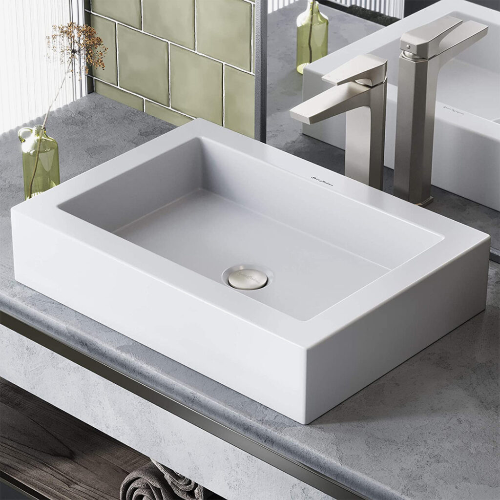 vessel sink modern: swiss madison voltaire wide rectangle