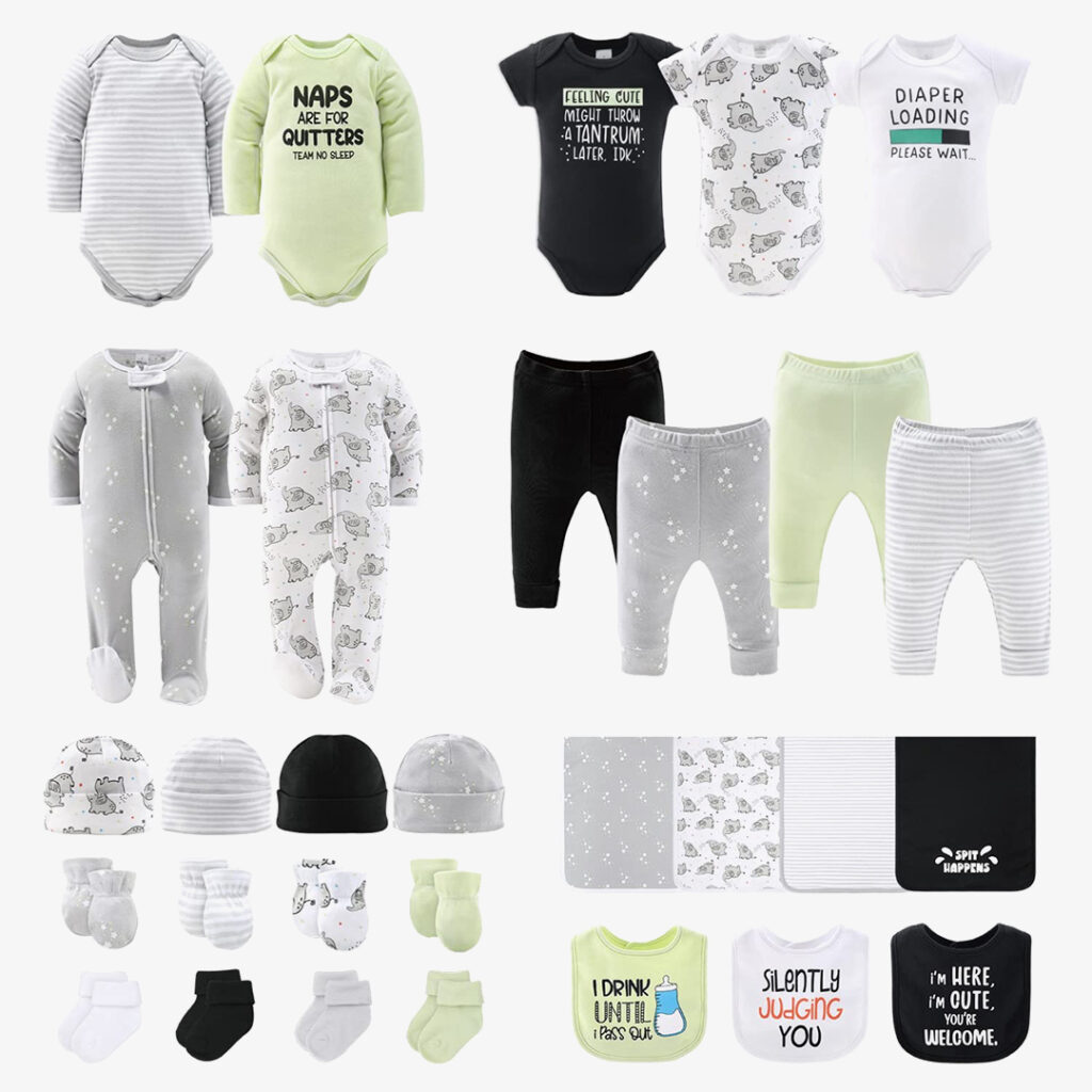 baby shower gift ideas: the peanutshell newborn clothes set