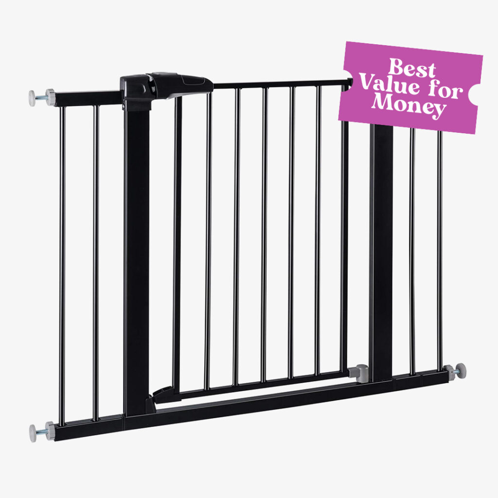 BABELIO 26-40 Inch Easy Install Extra Wide Pressure Mounted Metal Baby Gate