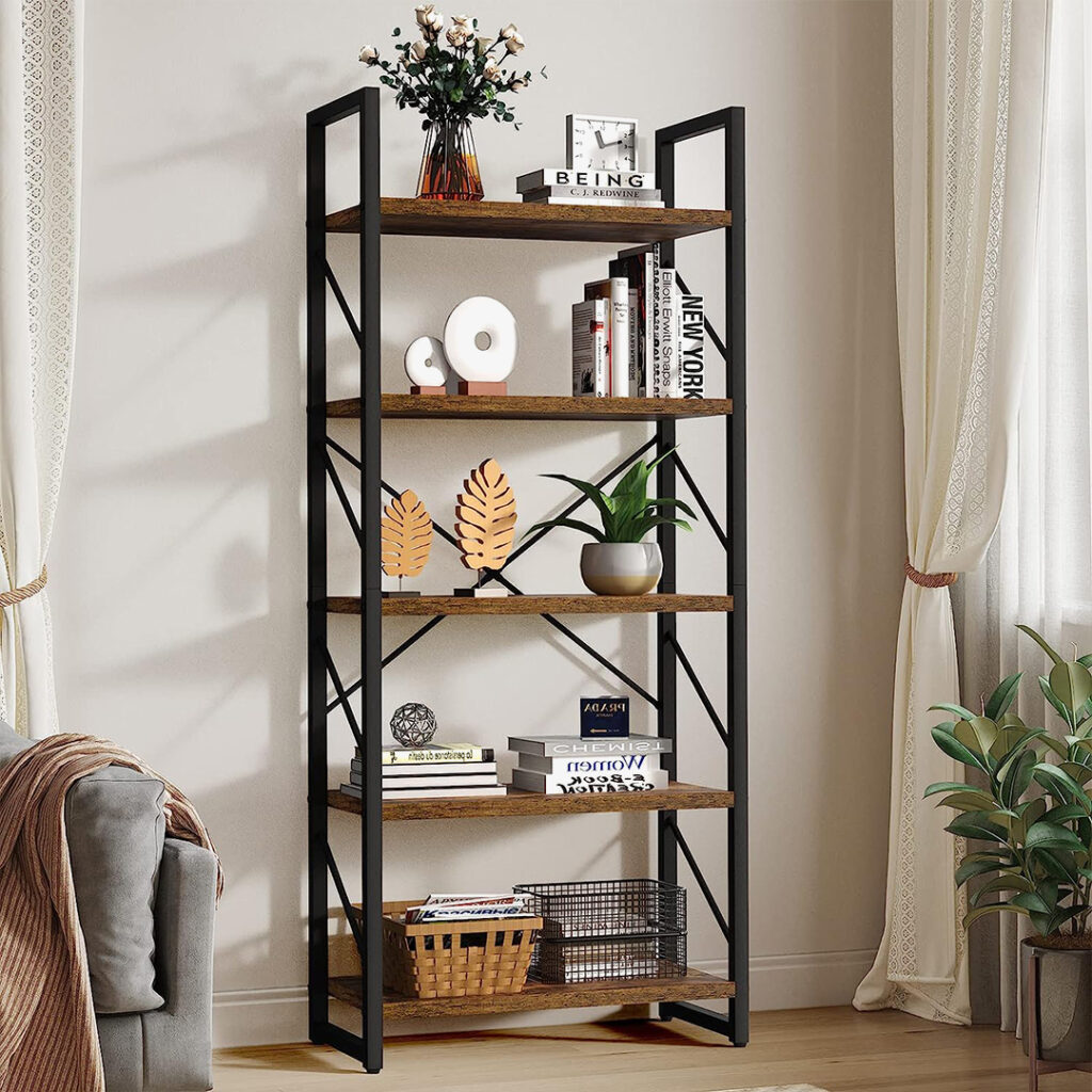 industrial bookcase: yitahome 5 tiers