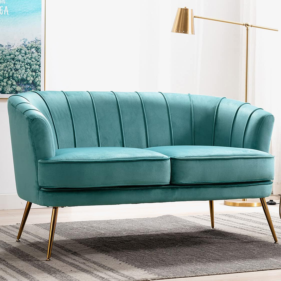 Altrobene Velvet Loveseat Couch Sofa