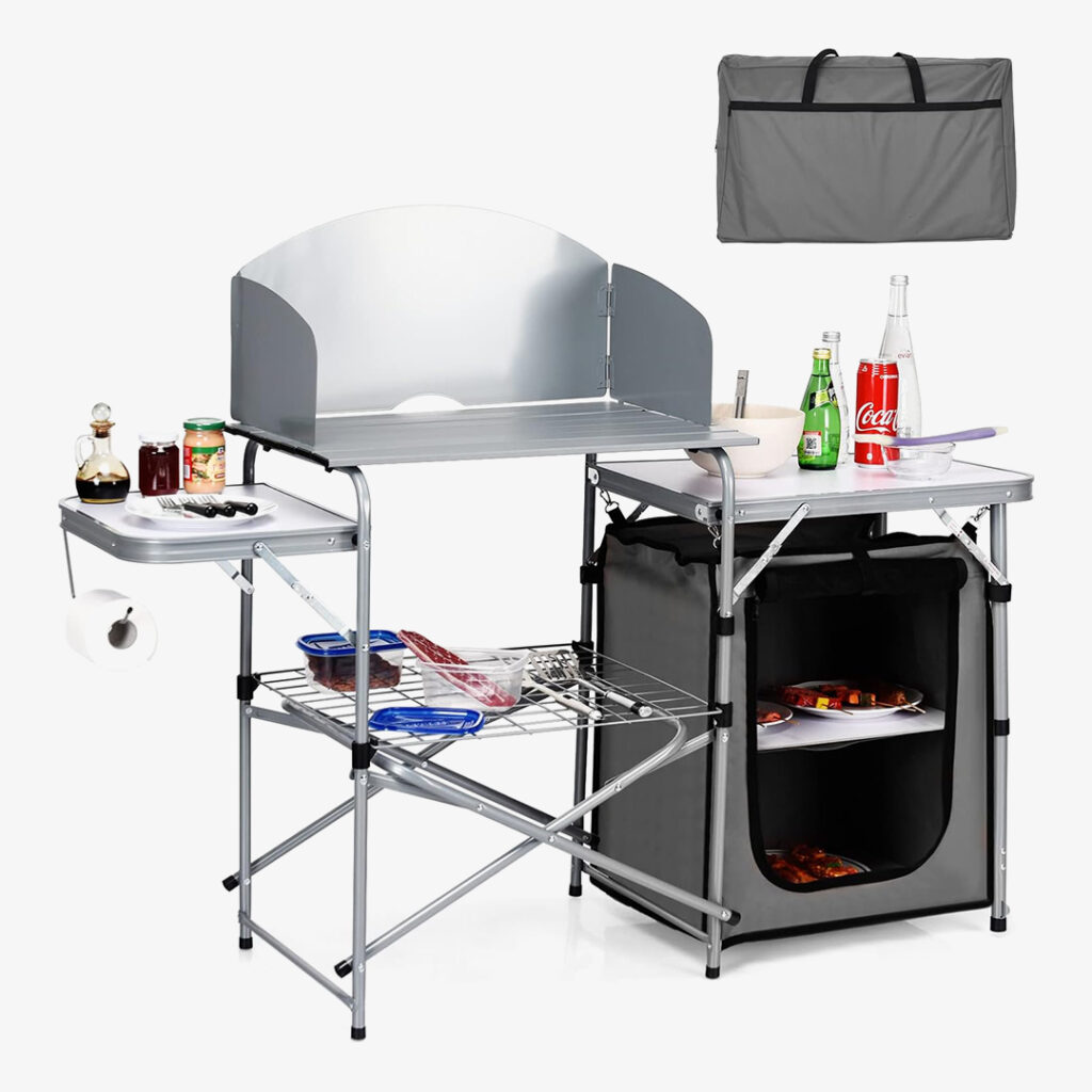 best camping kitchens: Giantex Folding Grill Table
