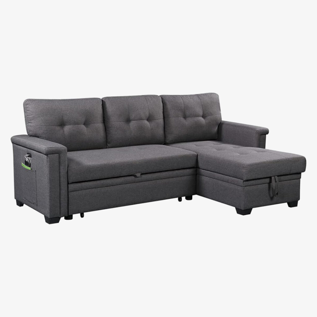 Lilola Home Reversible Sleeper Sectional Sofa
