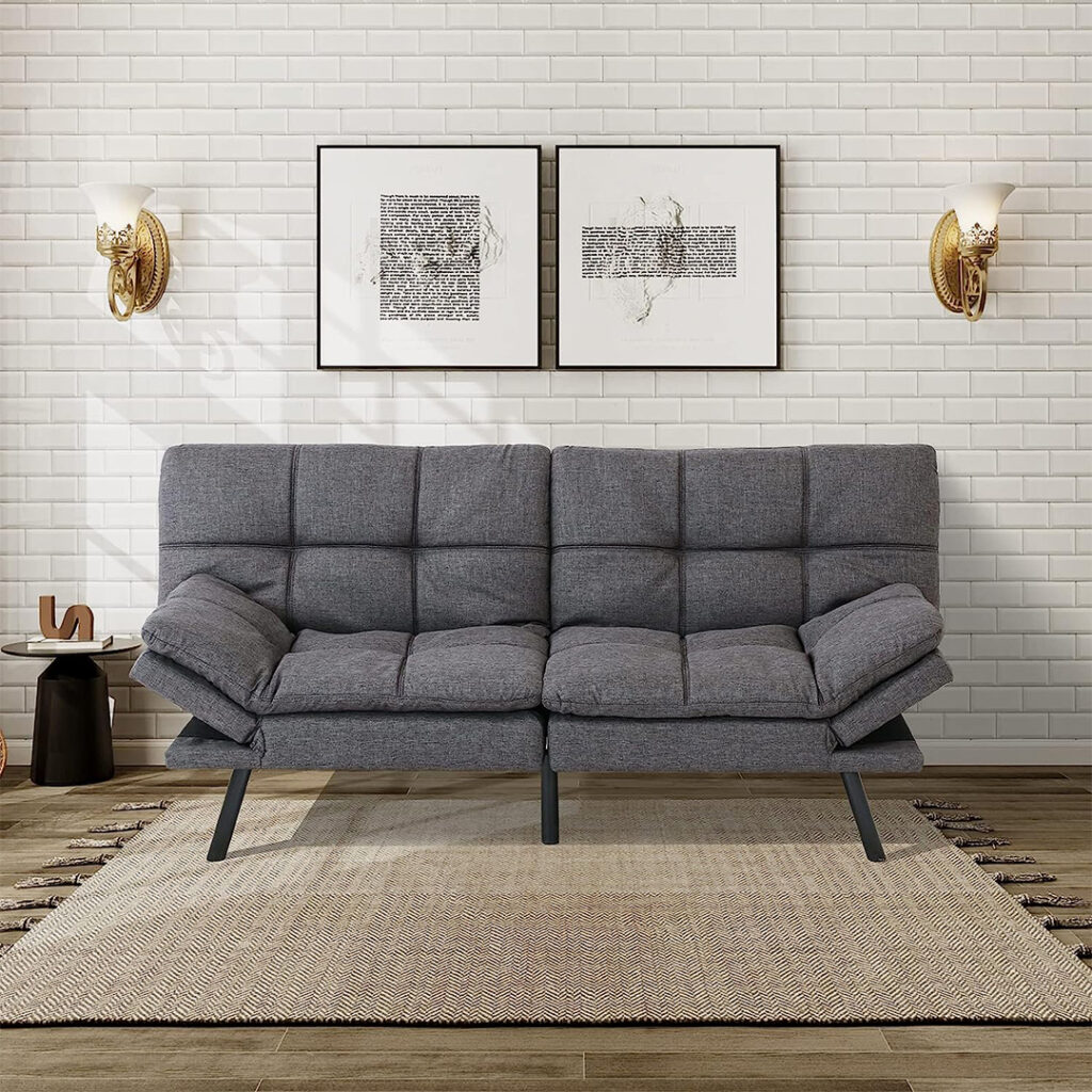 Couch under 500 USD: QAIIOO Sofa, Memory Foam
