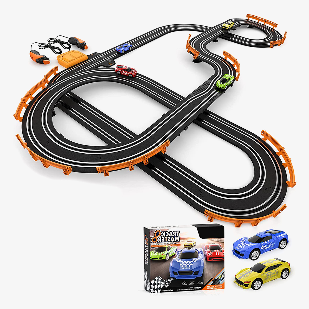 Slot Car Race Track Sets with 4 High Speed Slot Cars 2