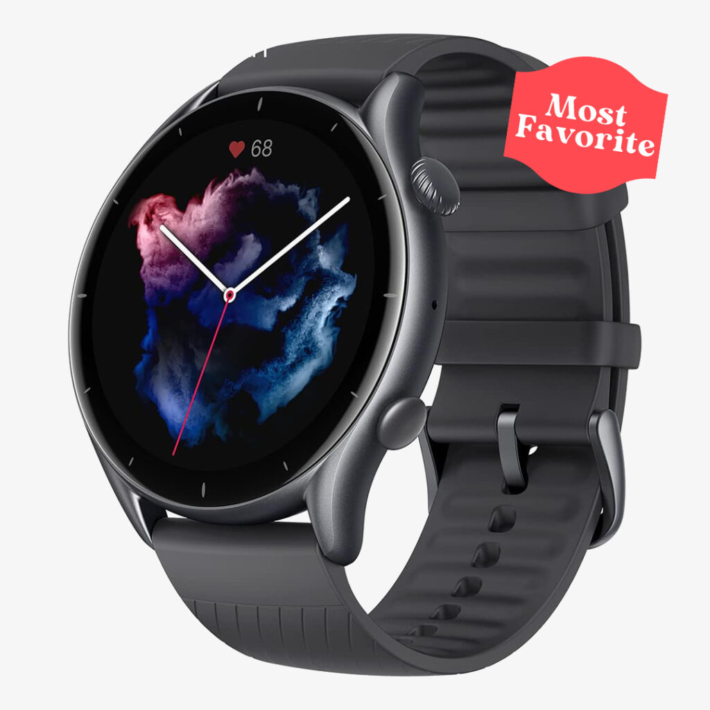 smartwatch with best battery life: amazfit gtr 3
