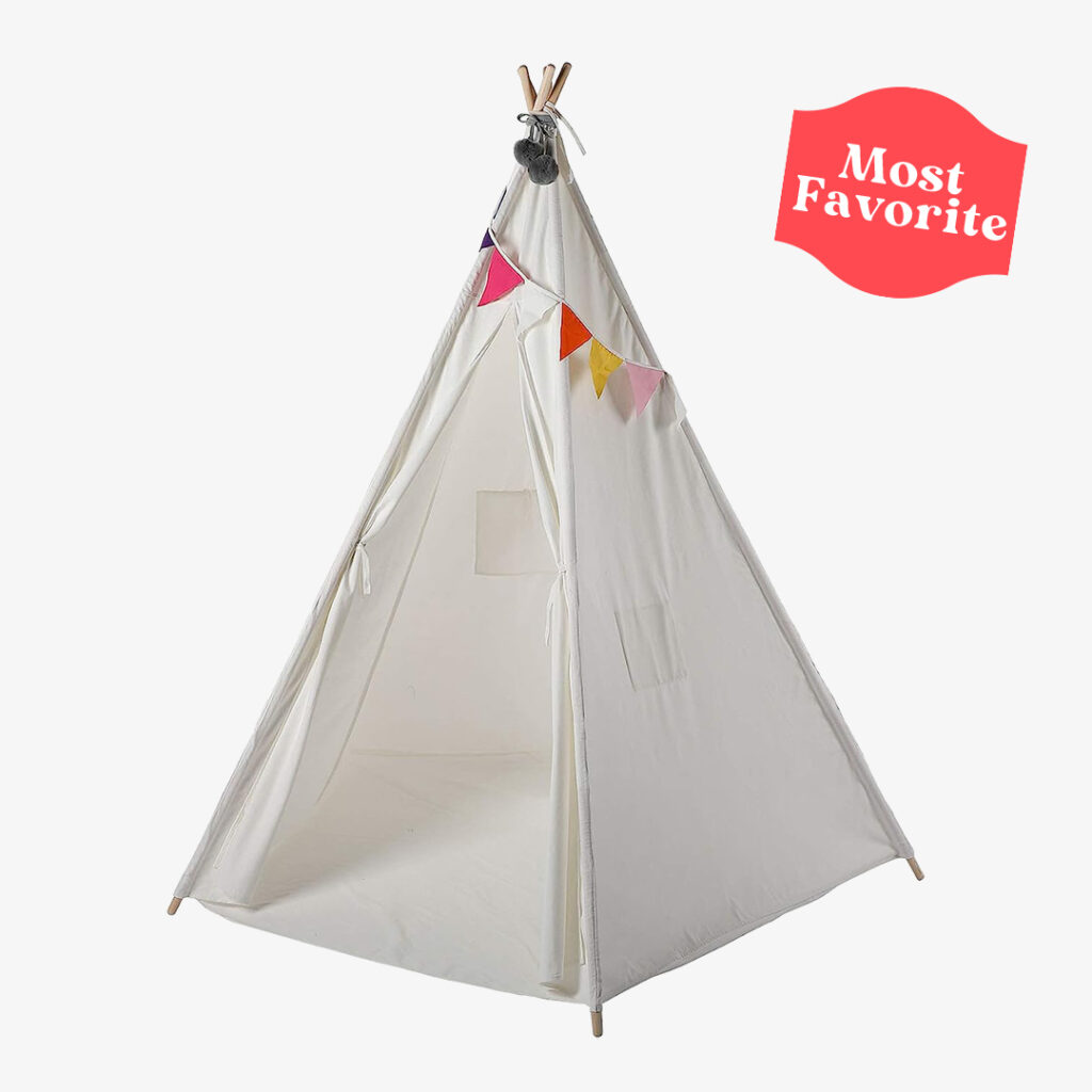 CO-Z Teepee Play Tent Foldable for Kids with Banners