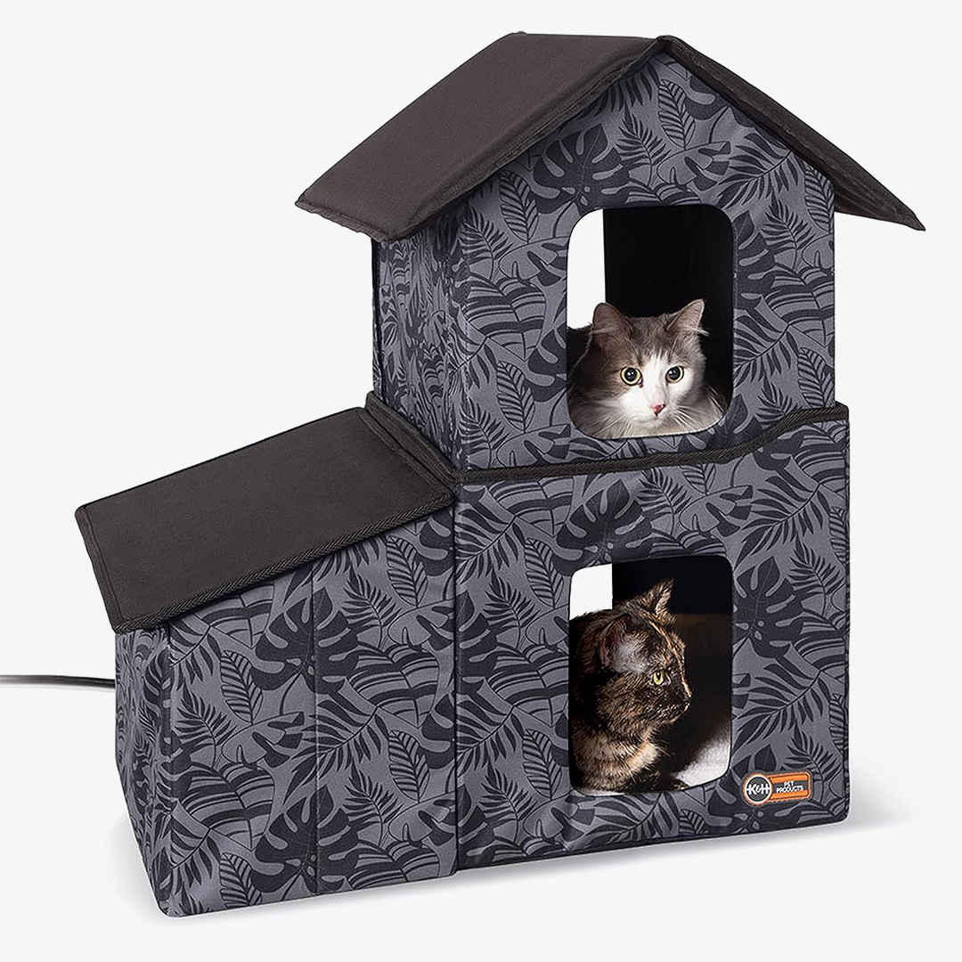 K&H Two-Story Outdoor Kitty House - extra large outdoor cat house