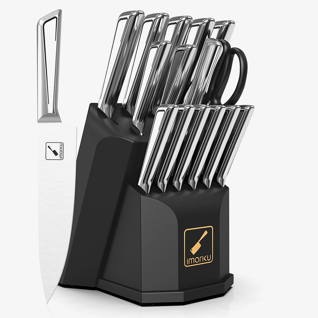 imarku 16 PCS Kitchen Knife Set  - best knife set under 100