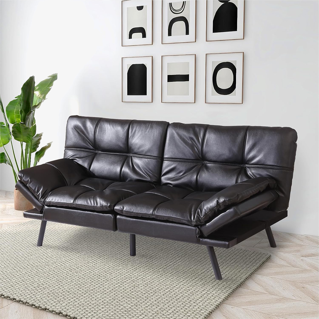 QAIIOO Futon Couch - game room sofa